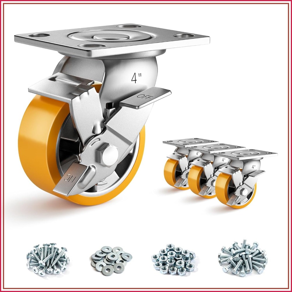 Heavy Equipment Industry - 4 Inch Heavy Duty Casters Set