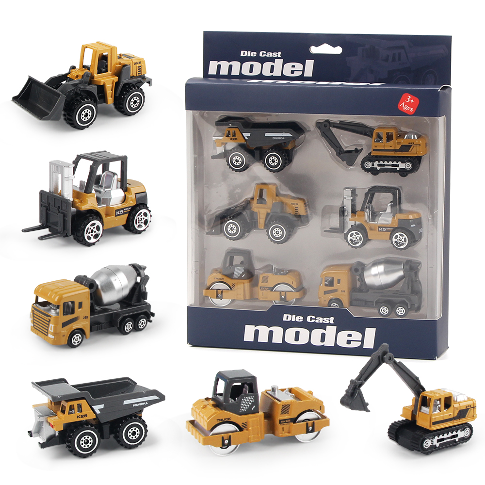 Heavy Equipment Excavator - 6pcs/set Alloy Engineering Truck Toy Loader