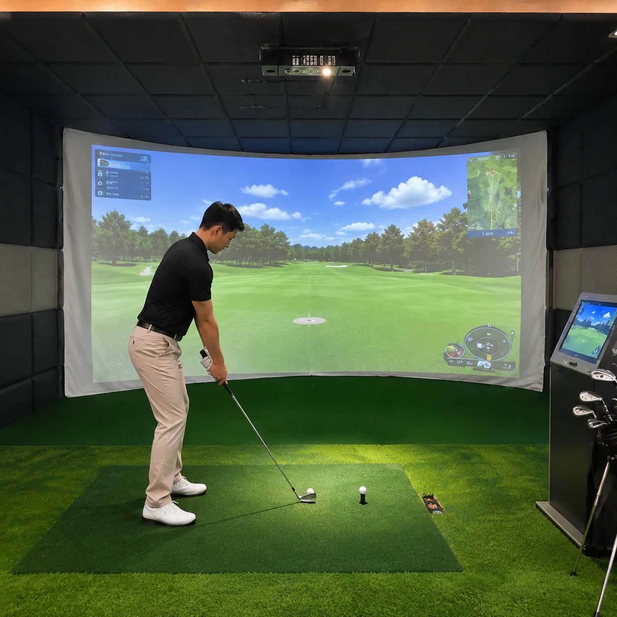 Heavy Equipment Simulator - Indoor Golf Simulator Screen Heavy-Duty Custom