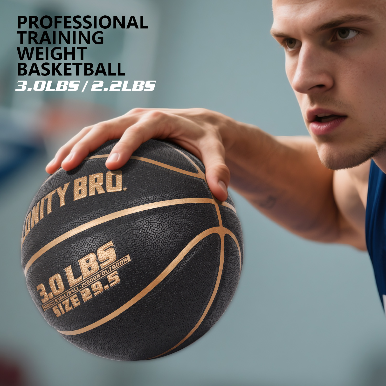 Heavy Equipment Simulator - Weighted Heavy Training Basketball 6/7,28.5''/29.5''Men's&Women's,Composite Leather