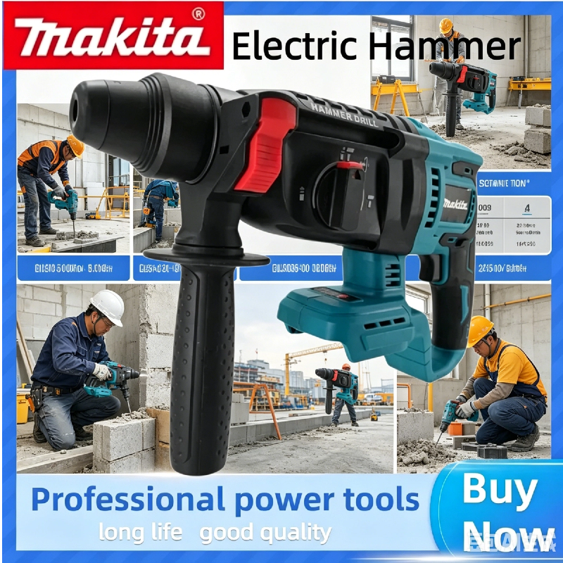 Concrete Breaker Demolition - Makita Compatible Cordless Brushless Rotary Electric