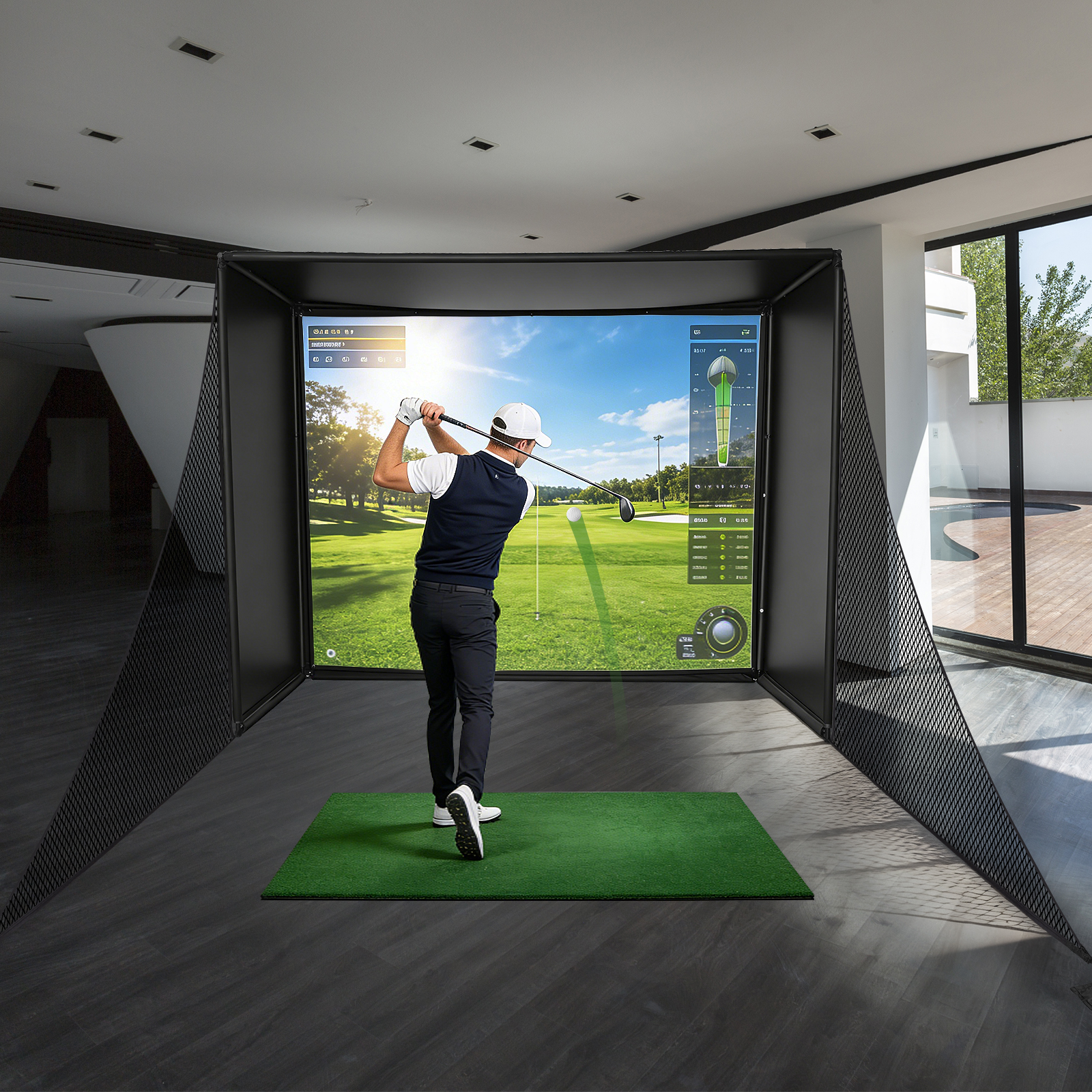 Golf Simulator Enclosure Nets  - Heavy Equipment Simulator 리뷰 및 가격