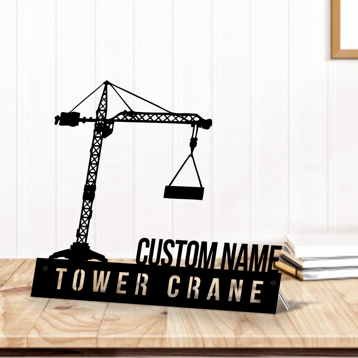 Custom Tower Crane Desk Name P - Heavy Equipment Sign 리뷰 및 가격