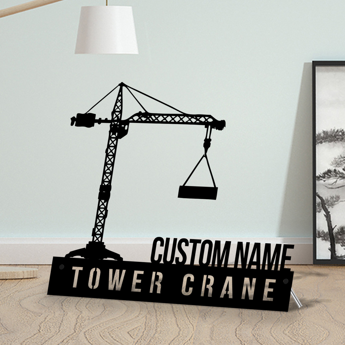 Custom Tower Crane Desk Name P - Heavy Equipment Sign 리뷰 및 가격