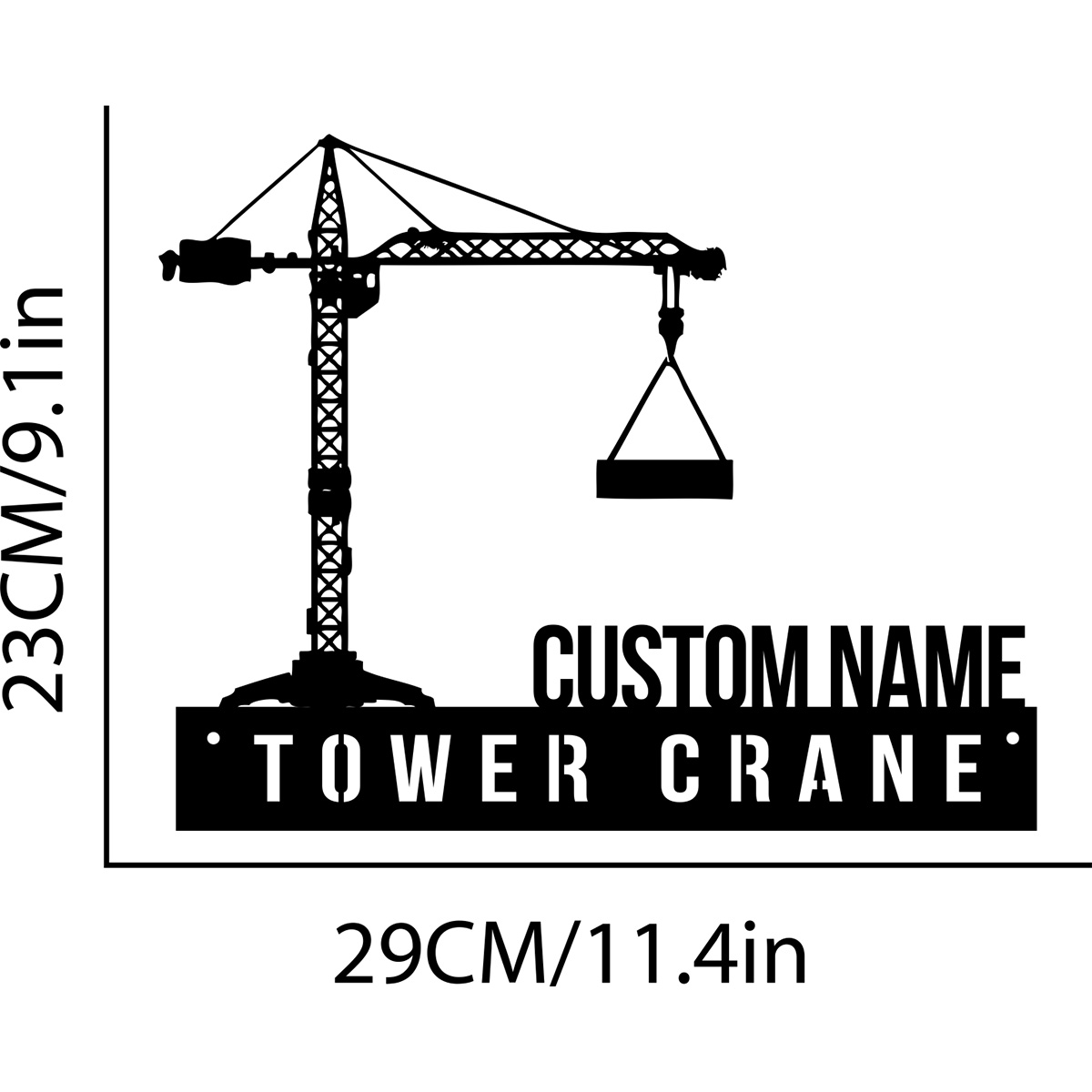 Custom Tower Crane Desk Name P - Heavy Equipment Sign 리뷰 및 가격