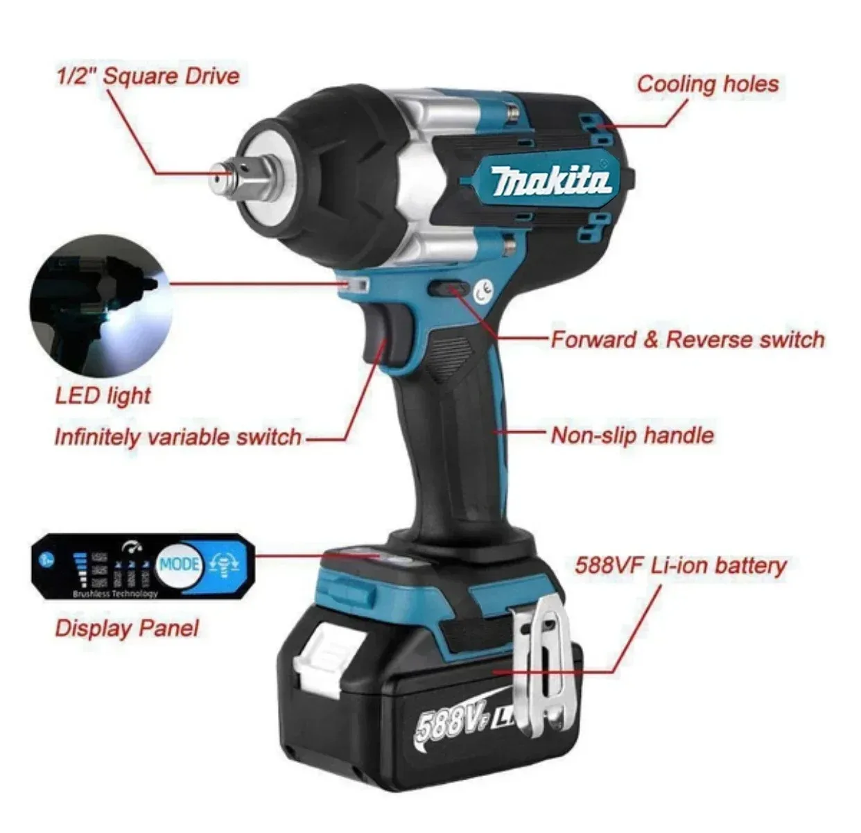 Makita DTW700 18V LXT Brushles - Heavy Equipment Battery 리뷰 및 가격