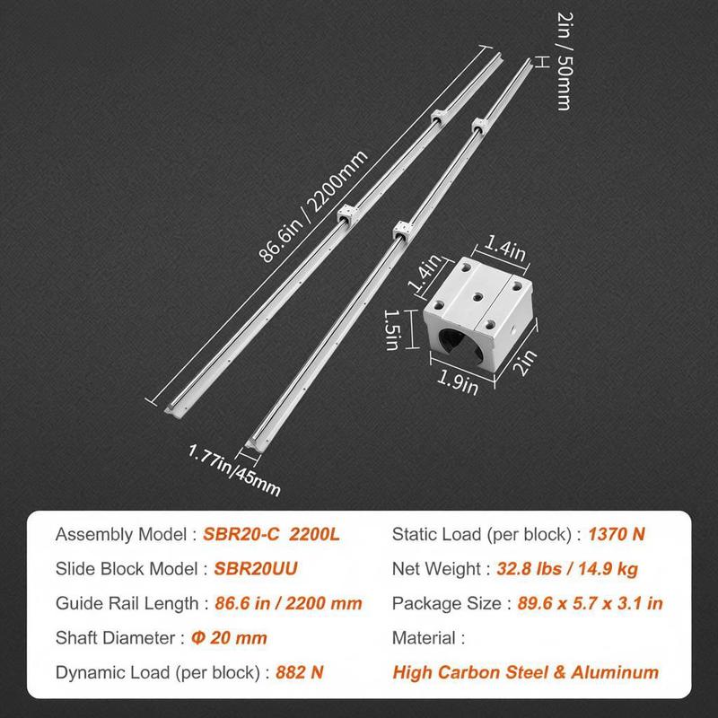 Linear Guiding System 2200mm F - Heavy Equipment Industry 리뷰 및 가격